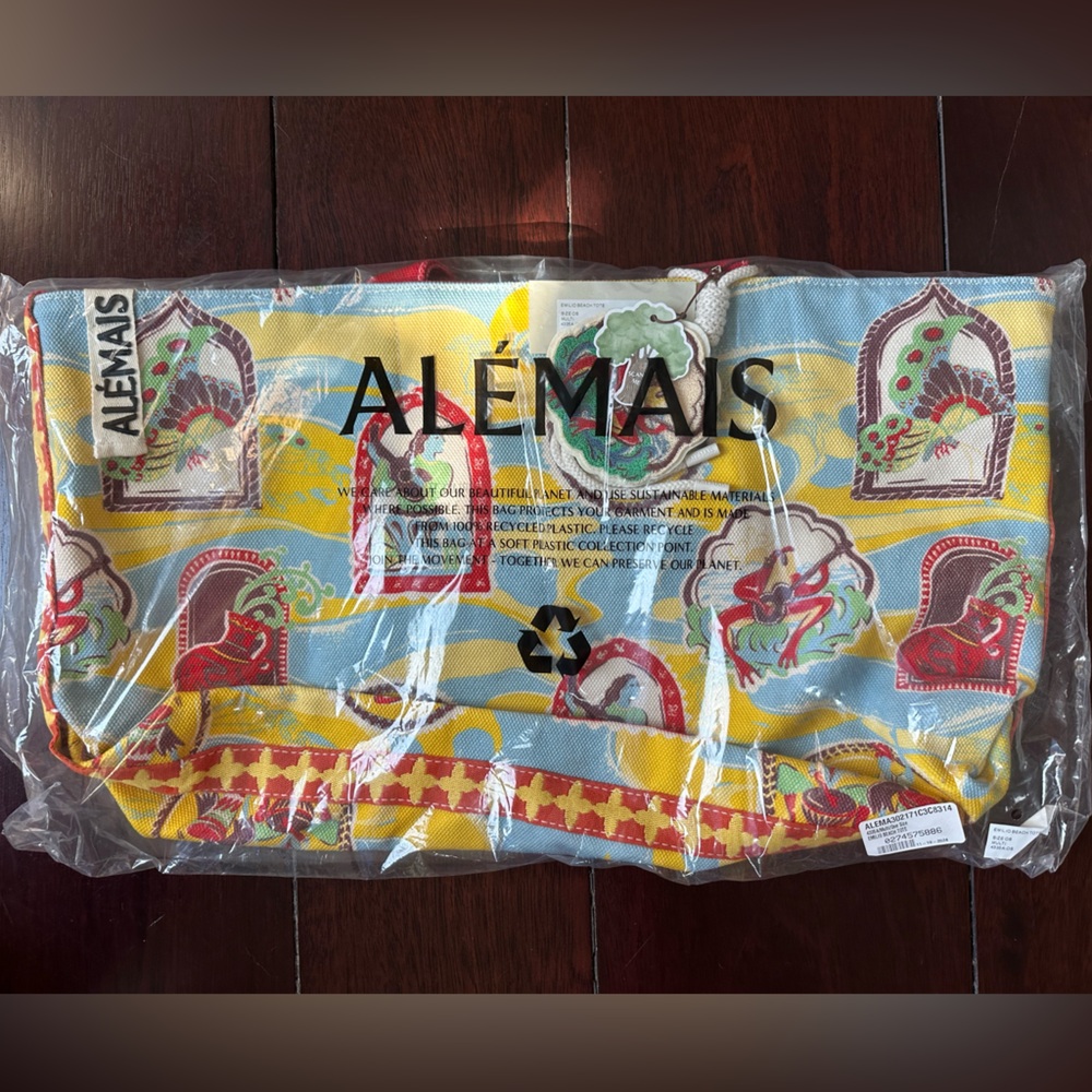 Alemais Emilio Beach Tote - multi. O/S. NWT. - Picture 6 of 7